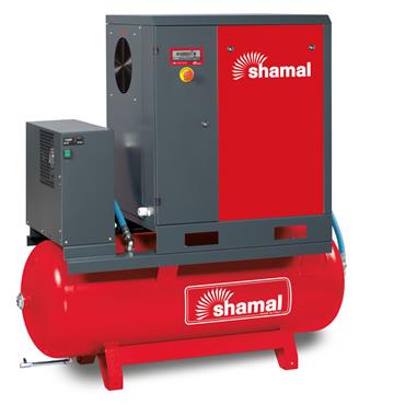 15KW 13Bar 500 ltr Screw Compressor with Tank and Dryer